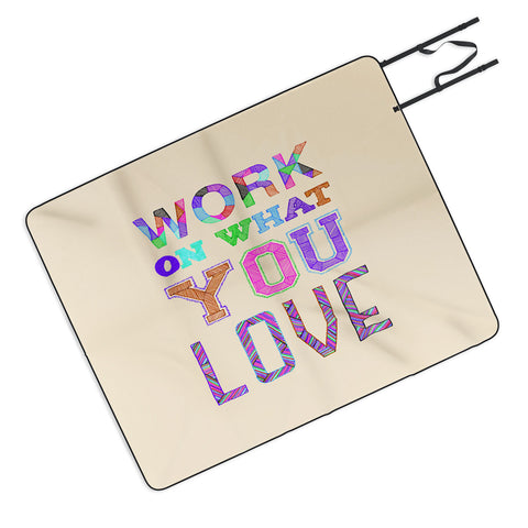 Fimbis Work On What You Love Picnic Blanket