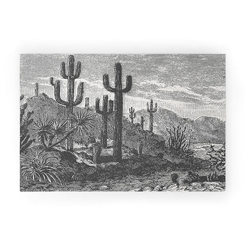 Florent Bodart Aster Cactus in Mountains Welcome Mat