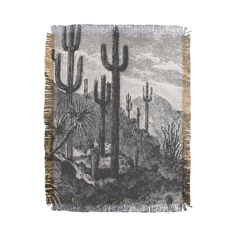 Florent Bodart Aster Cactus in Mountains Throw Blanket