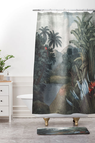 Florent Bodart Aster Tropical Lake Shower Curtain And Mat