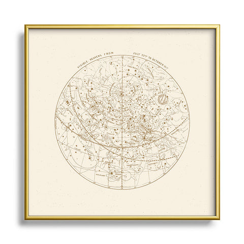 Florent Bodart Aster Visible Heavens Gold Metal Square Framed Art Print