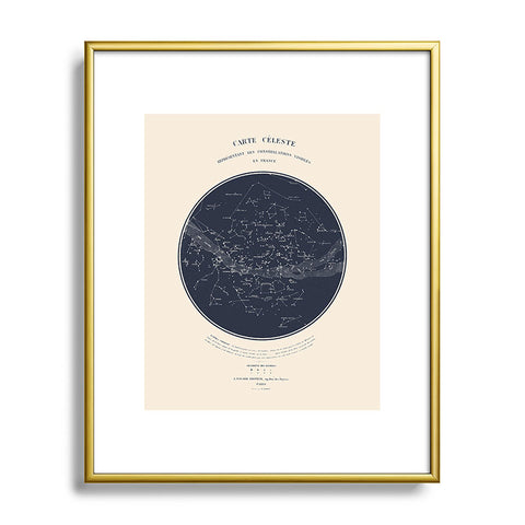 Florent Bodart Carte Celeste Metal Framed Art Print