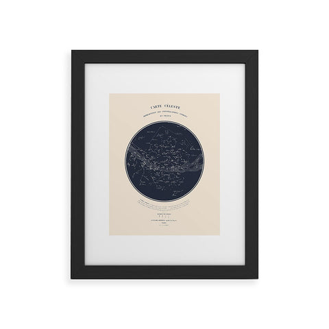 Florent Bodart Carte Celeste Framed Art Print