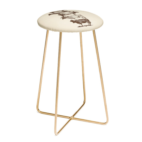 Florent Bodart Cow Cow Nuts Counter Stool
