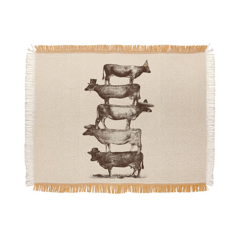 Florent Bodart Cow Cow Nuts Throw Blanket
