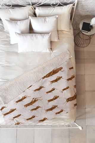 Florent Bodart Crickets Fleece Throw Blanket