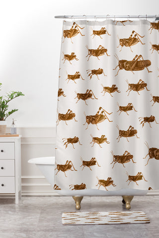 Florent Bodart Crickets Shower Curtain And Mat