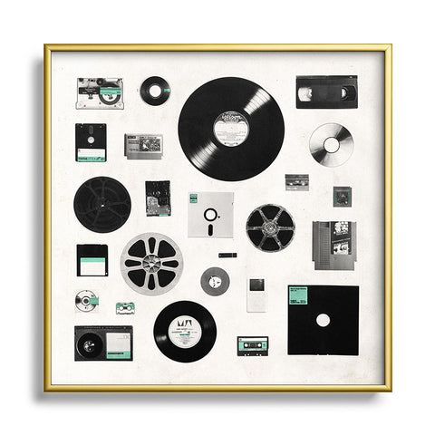 Florent Bodart Data Metal Square Framed Art Print