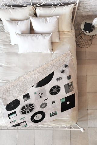 Florent Bodart Data Fleece Throw Blanket