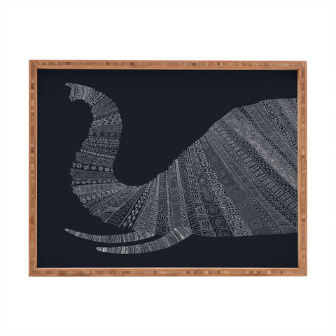 Florent Bodart Elephant I Blue Rectangular Tray