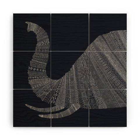 Florent Bodart Elephant I Blue Wood Wall Mural