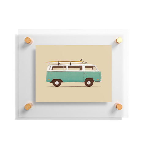 Florent Bodart Famous Cars 5 Blue Van Floating Acrylic Print