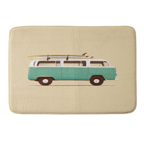 Florent Bodart Famous Cars 5 Blue Van Memory Foam Bath Mat