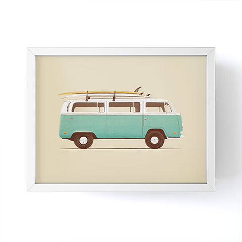 Florent Bodart Famous Cars 5 Blue Van Framed Mini Art Print