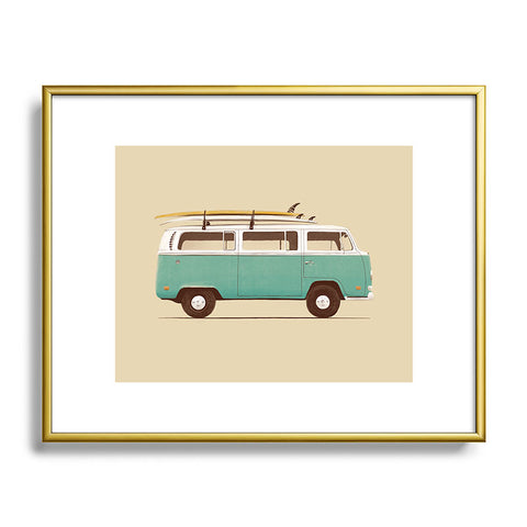 Florent Bodart Famous Cars 5 Blue Van Metal Framed Art Print