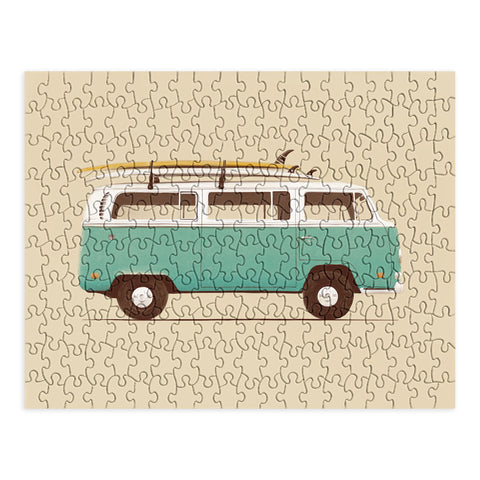 Florent Bodart Famous Cars 5 Blue Van Puzzle
