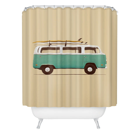 Florent Bodart Famous Cars 5 Blue Van Shower Curtain