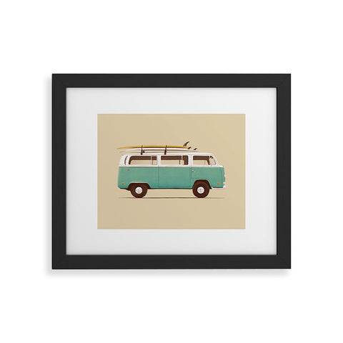 Florent Bodart Famous Cars 5 Blue Van Framed Art Print