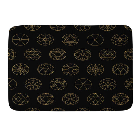 Florent Bodart Geocircles Golden Memory Foam Bath Mat