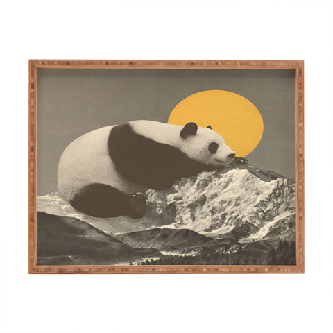 Florent Bodart Giant Panda on Mountains Rectangular Tray