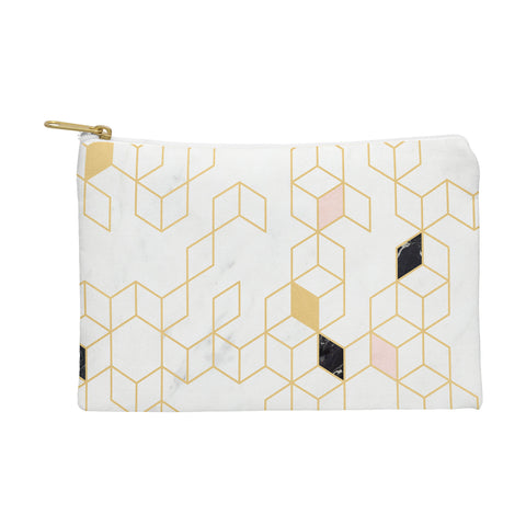 Florent Bodart Gold and Marble Keziah Scandinavian Pattern Pouch
