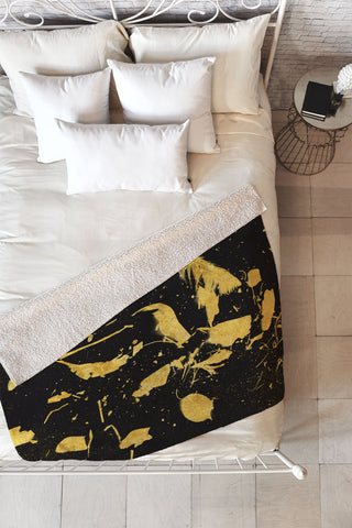 Florent Bodart Gold Blast Fleece Throw Blanket