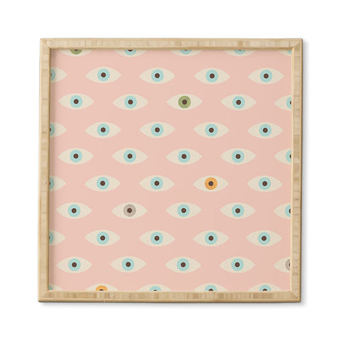 Florent Bodart Hundred Eyes Pink Framed Wall Art