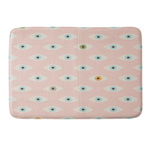 Florent Bodart Hundred Eyes Pink Memory Foam Bath Mat