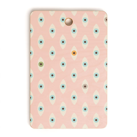 Florent Bodart Hundred Eyes Pink Cutting Board Rectangle