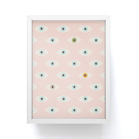 Florent Bodart Hundred Eyes Pink Framed Mini Art Print