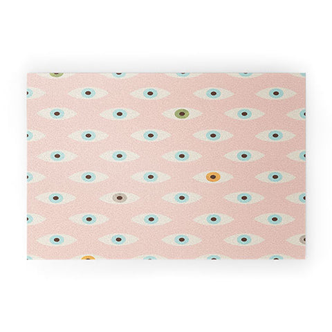 Florent Bodart Hundred Eyes Pink Welcome Mat
