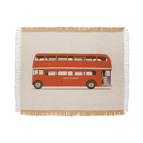 Florent Bodart London Bus Throw Blanket