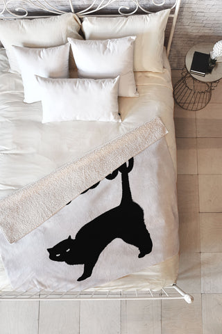 Florent Bodart Meowww Fleece Throw Blanket