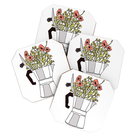 Florent Bodart Moka Flowers Coaster Set