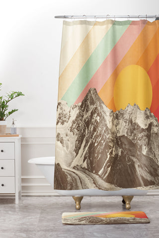 Florent Bodart Mountainscape 1 Shower Curtain And Mat