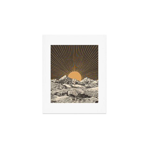 Florent Bodart Mountainscape 6 Night Sun Art Print