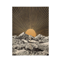 Florent Bodart Mountainscape 6 Night Sun Poster