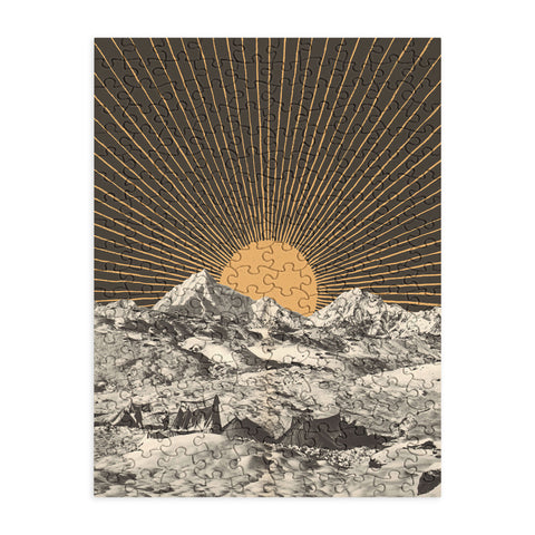 Florent Bodart Mountainscape 6 Night Sun Puzzle
