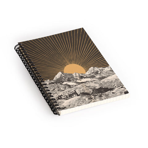 Florent Bodart Mountainscape 6 Night Sun Spiral Notebook