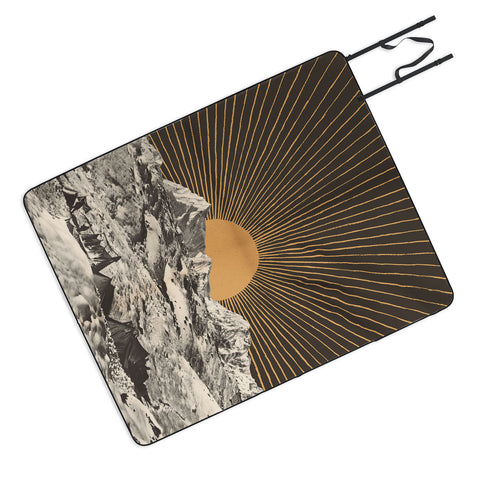Florent Bodart Mountainscape 6 Night Sun Picnic Blanket