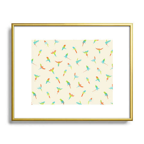 Florent Bodart Papagei Metal Framed Art Print