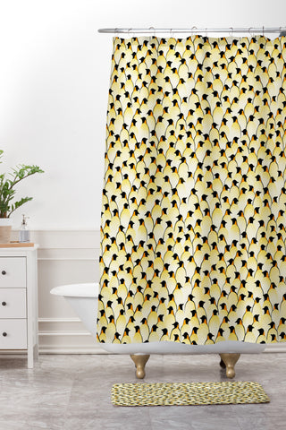 Florent Bodart Penguins Shower Curtain And Mat