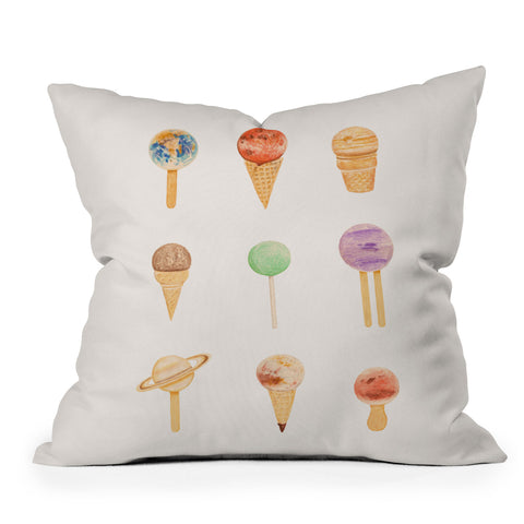 Florent Bodart Planetarium Sugarium Throw Pillow