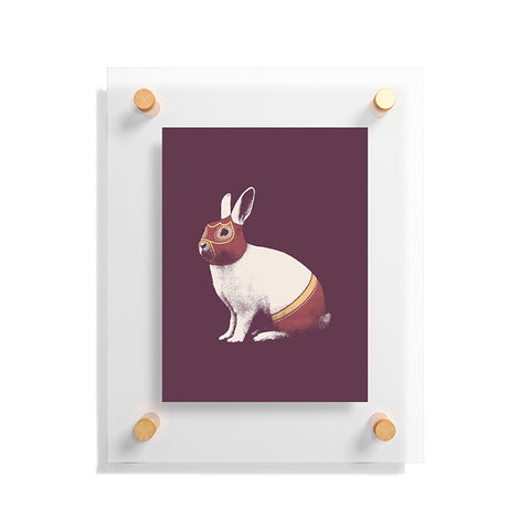 Florent Bodart Rabbit Wrestler Lapin Catcheur Floating Acrylic Print