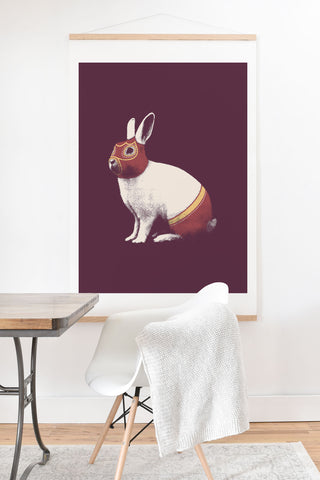 Florent Bodart Rabbit Wrestler Lapin Catcheur Art Print And Hanger