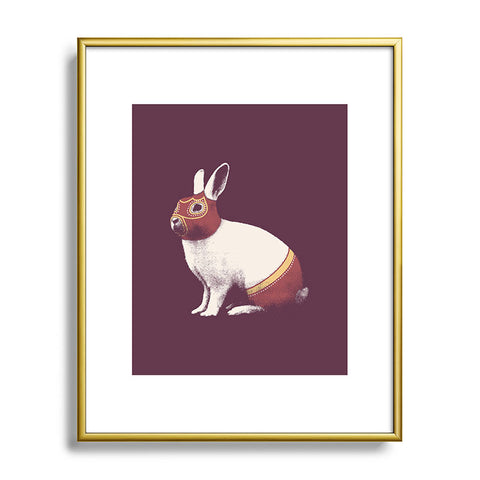 Florent Bodart Rabbit Wrestler Lapin Catcheur Metal Framed Art Print