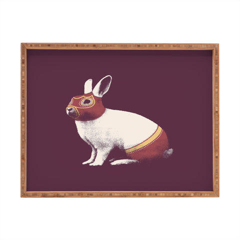 Florent Bodart Rabbit Wrestler Lapin Catcheur Rectangular Tray