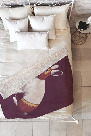 Florent Bodart Rabbit Wrestler Lapin Catcheur Fleece Throw Blanket