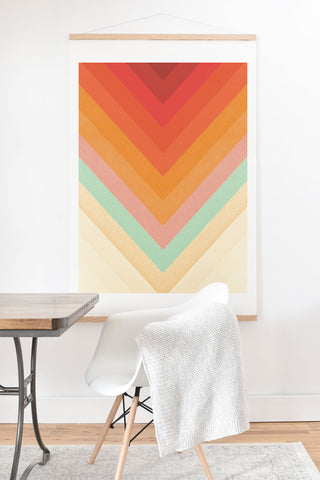 Florent Bodart Rainbow Chevrons Art Print And Hanger