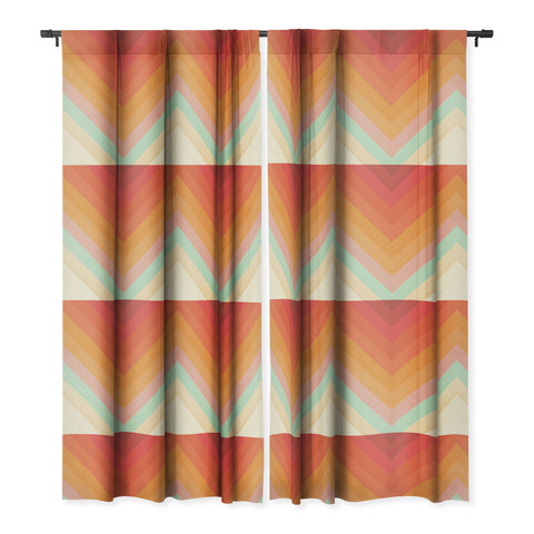 Florent Bodart Rainbow Chevrons Blackout Window Curtain